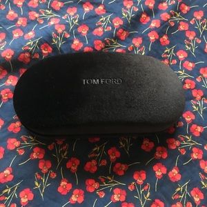 Tom Ford large black velvet glasses case